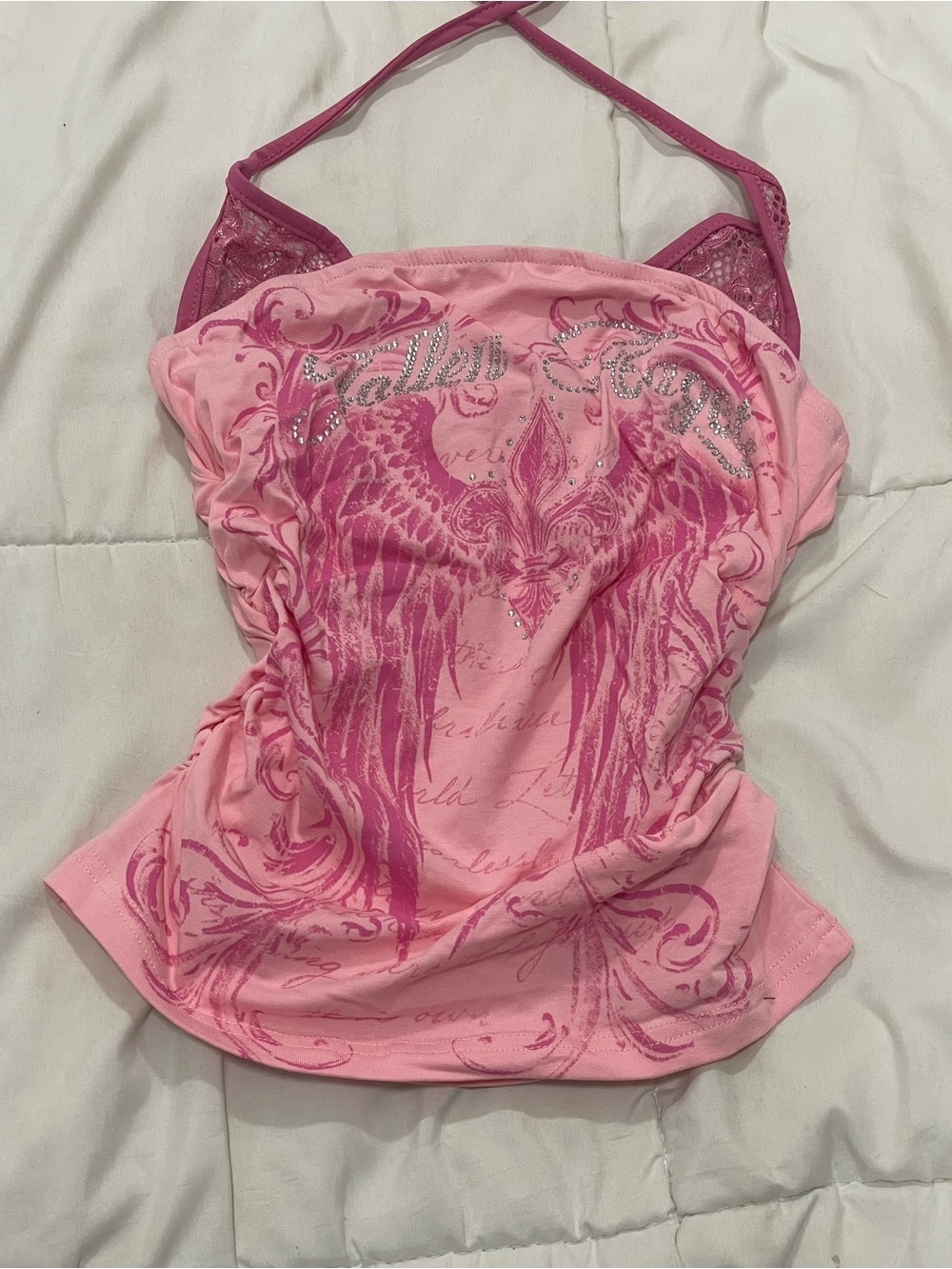 Y2K Pink “Fallen Angel” Tank Top